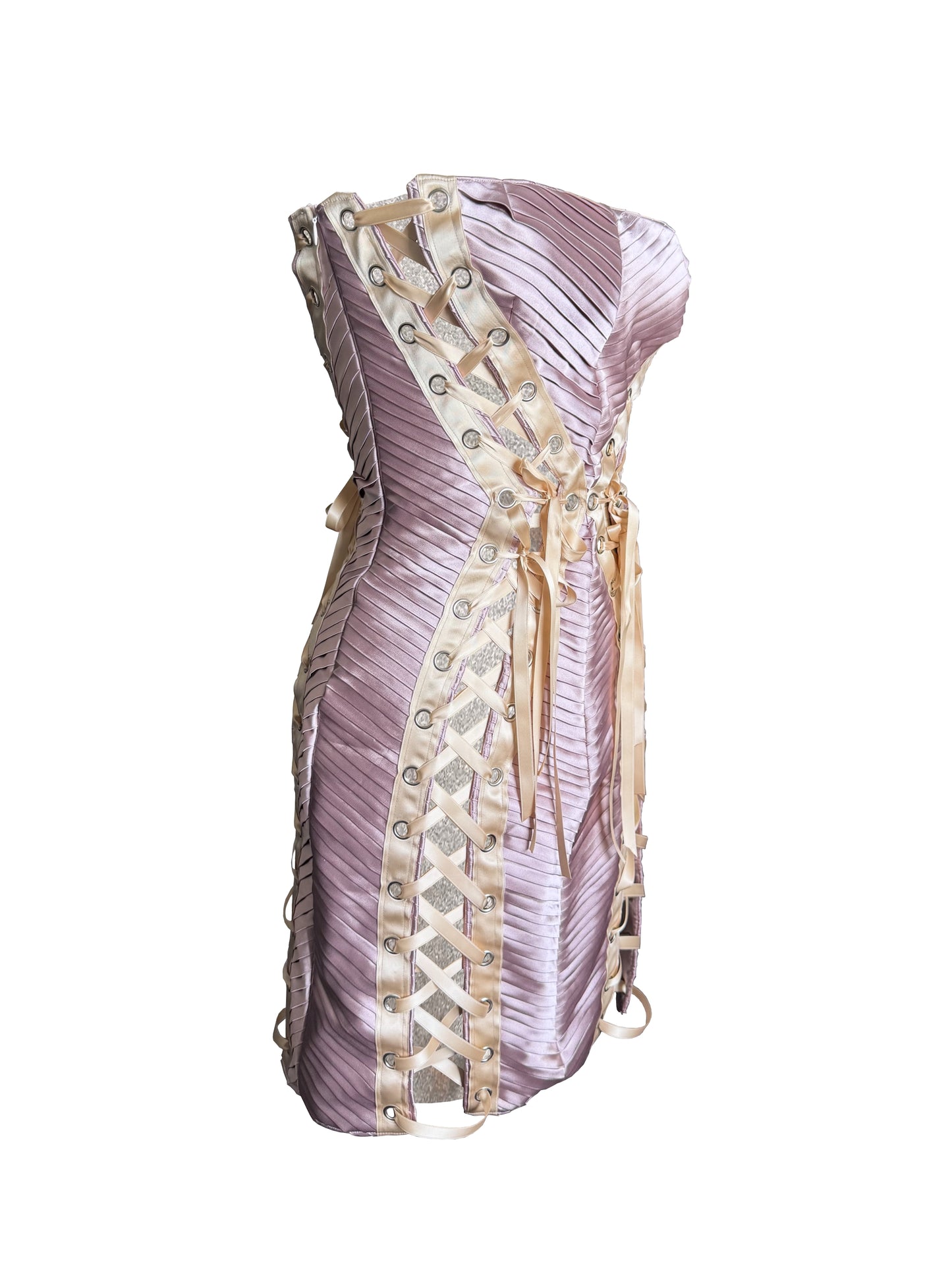 Pleated mini dress