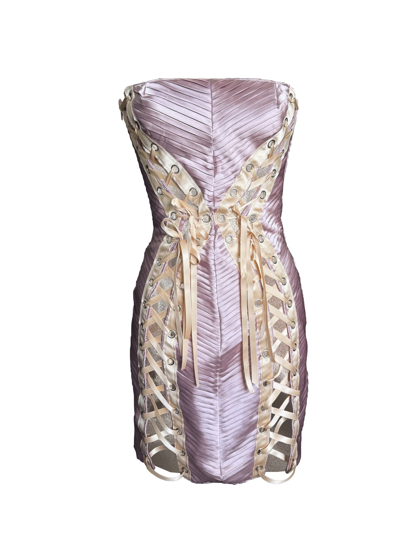 Pleated mini dress