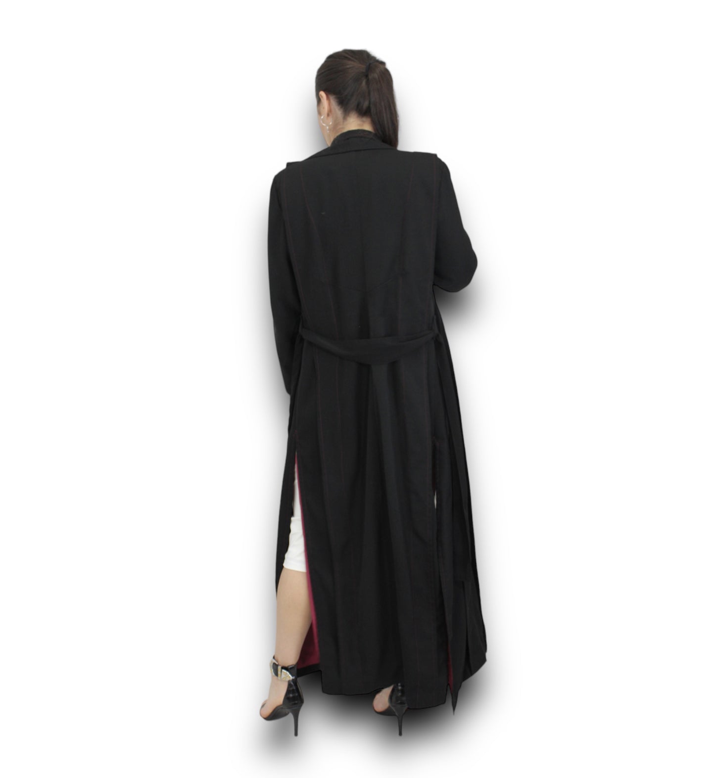 Blood black trench coat