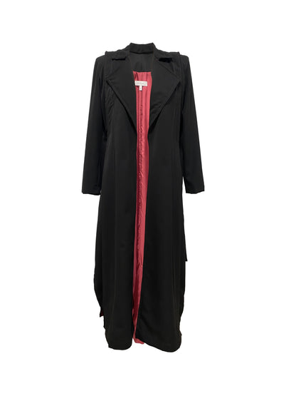 Blood black trench coat